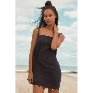 NWT Size XL - Anthro Celandine Linen Blend Pom-Pom Mini Shift Dress (NWT US$ 88)